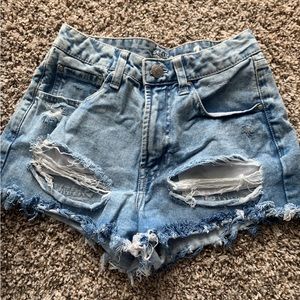 vintage ultra high rise jean shorts